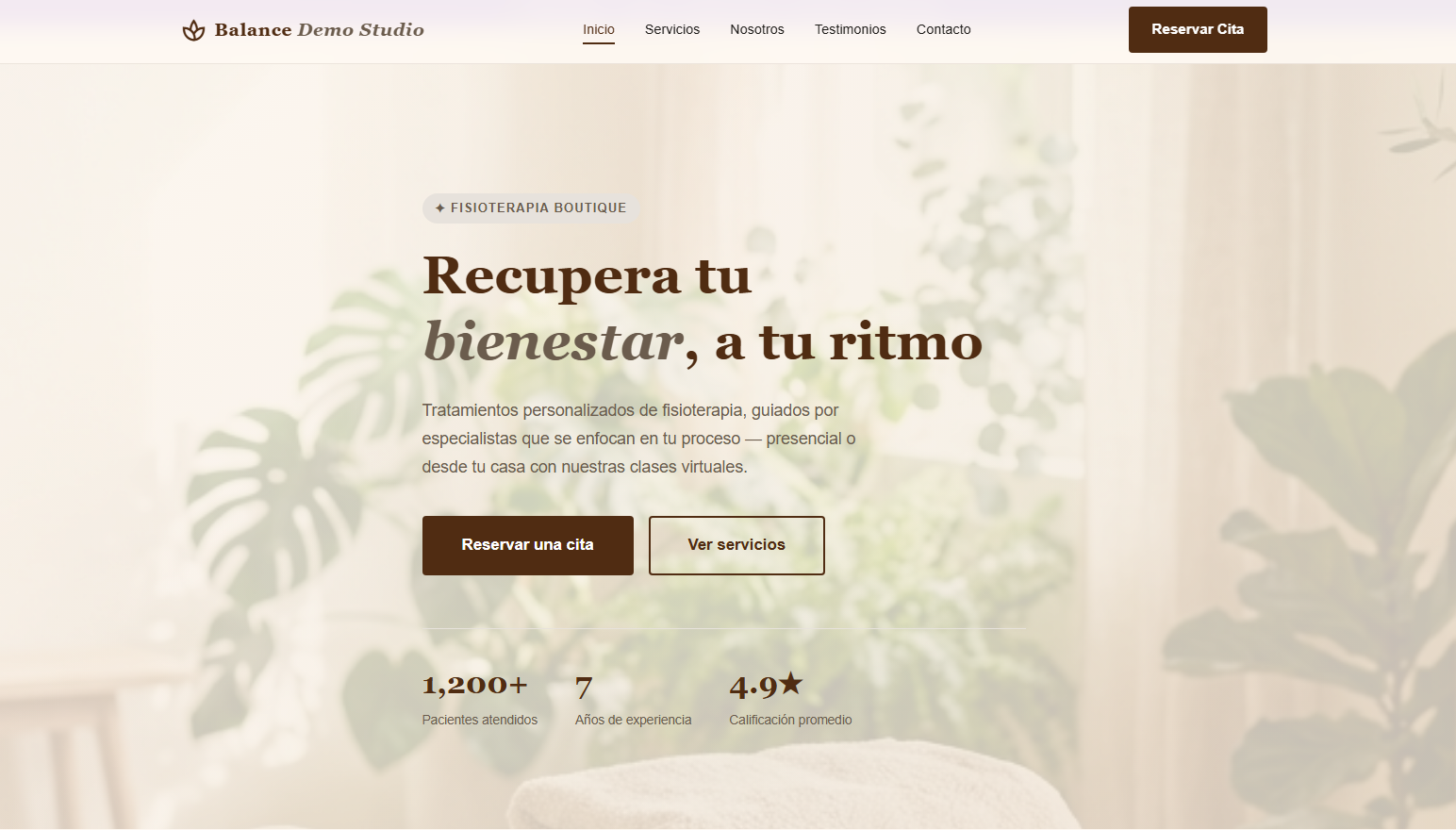 Balance — sitio y reservas