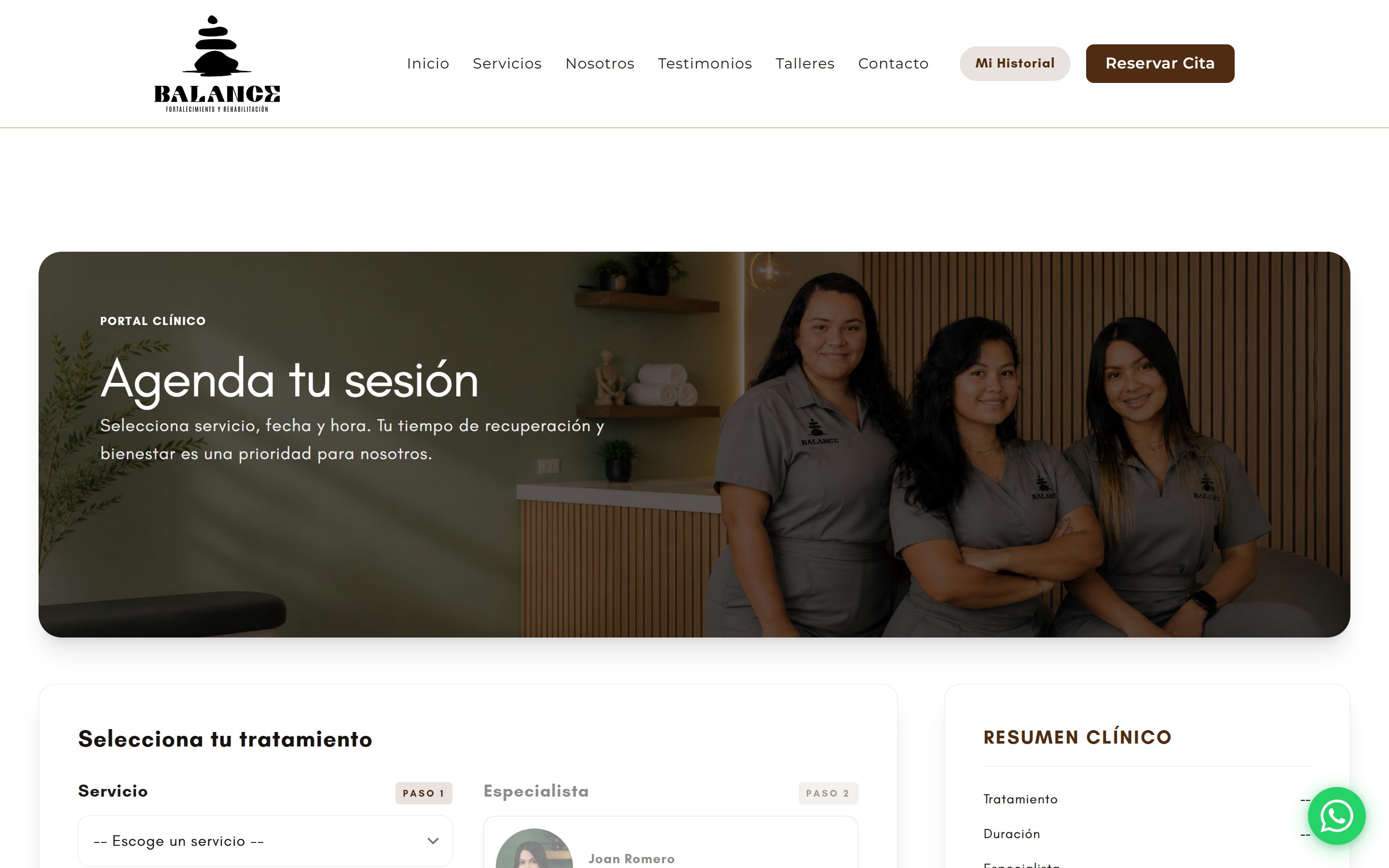 Balance — sistema de citas