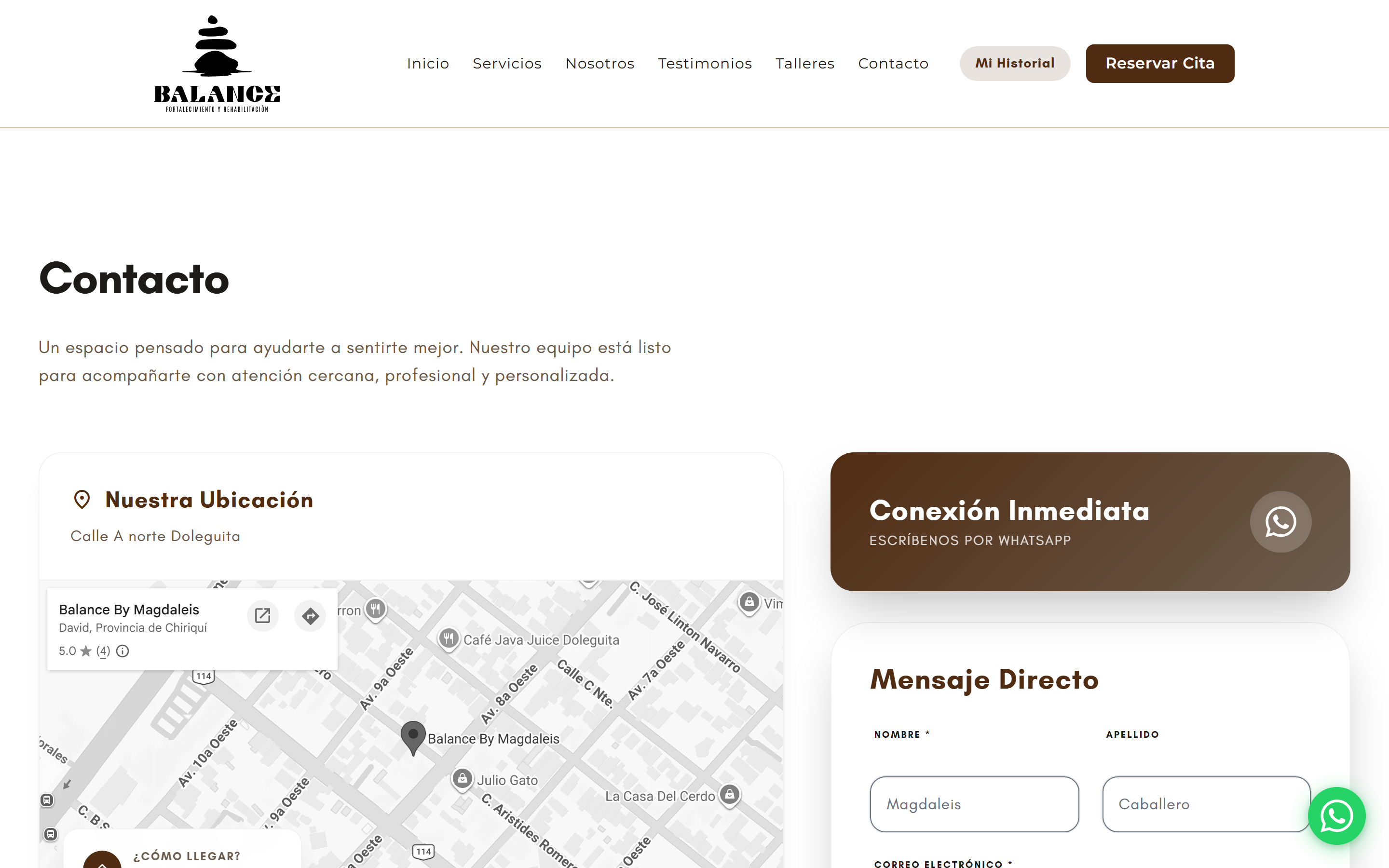 Contacto & Ubicación