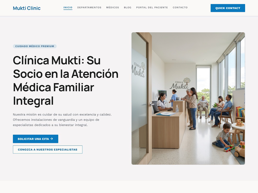 Clínica Mukti — sitio médico