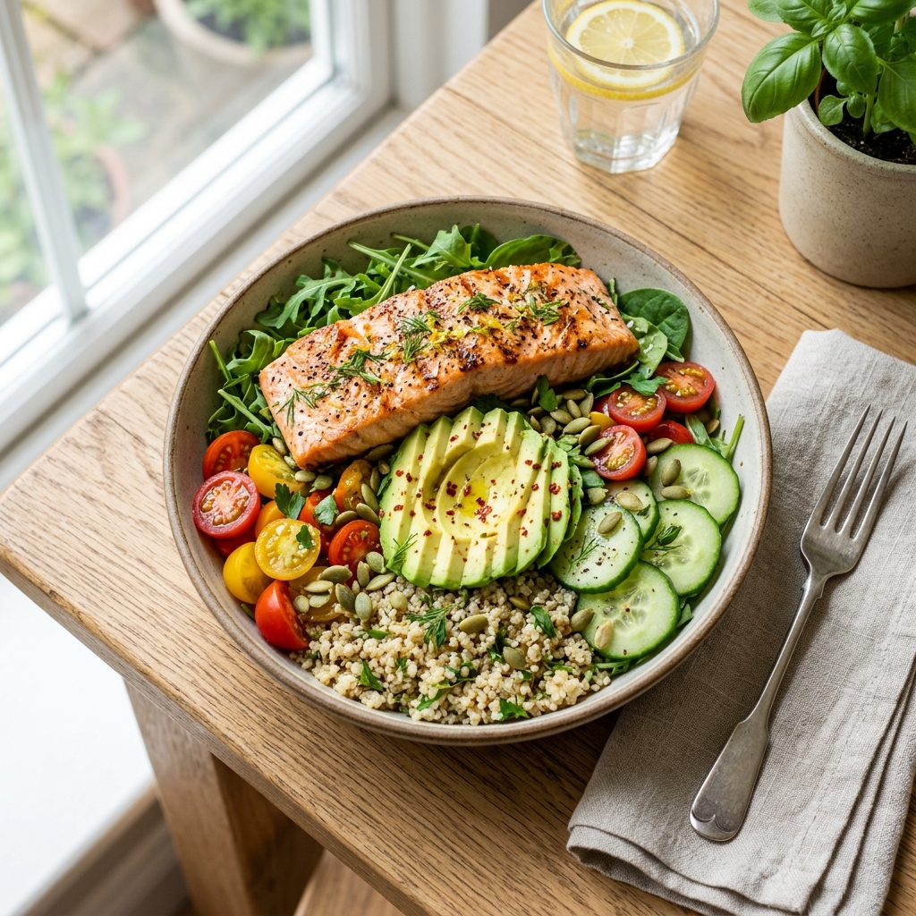 Plato nutricional saludable